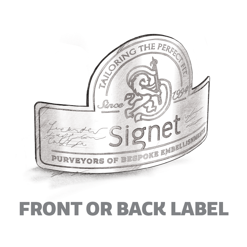 Signet front or back label