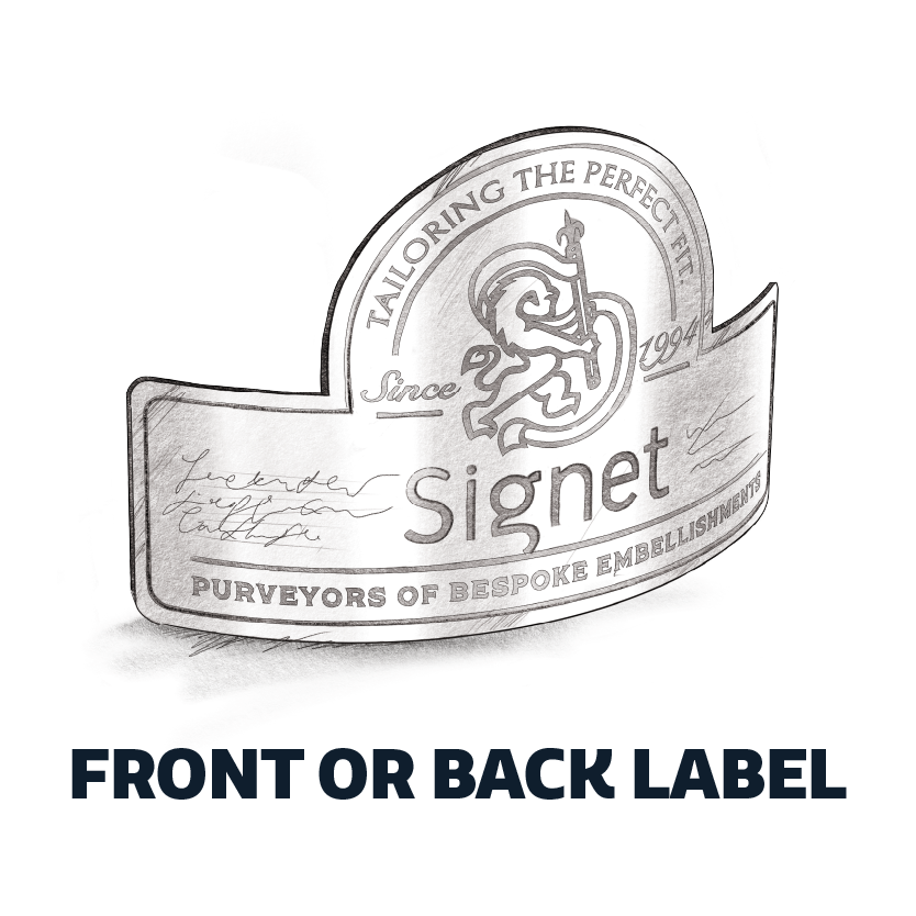 Signet front or back label